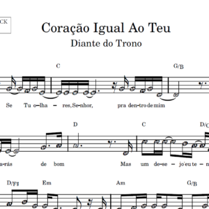 Coração Igual Ao Teu - Partitura Facilitada