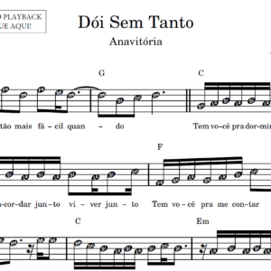 Dói Sem Tanto - Partitura Facilitada