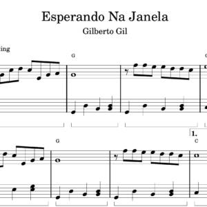 Esperando Na Janela - Partitura para Piano
