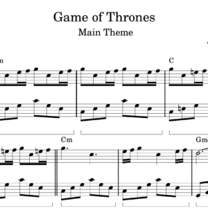 Game of Thrones - Partitura para Piano