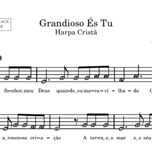Grandioso És Tu - Partitura para Instrumentos em Sib