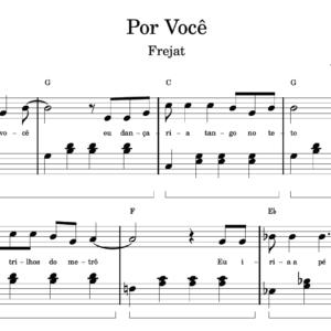 Por Você - Partitura para Piano