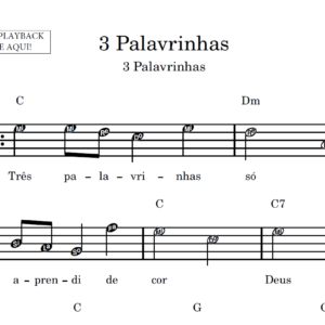 3 Palavrinhas - Partitura Facilitada
