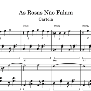 As Rosas Não Falam - Partitura para Piano