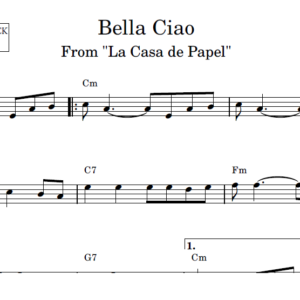 Bella Ciao - Partitura para Sax Alto