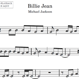 Billie Jean - Partitura para Sax Alto