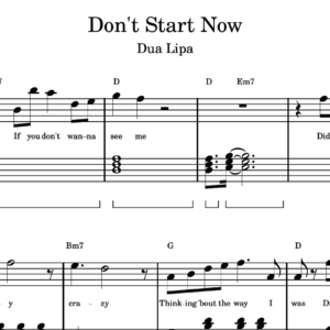 Don't Start Now - Partitura para Piano