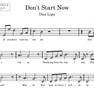 Don't Start Now - Partitura para Sax Alto