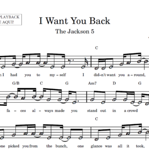 I Want You Back - Partitura Facilitada