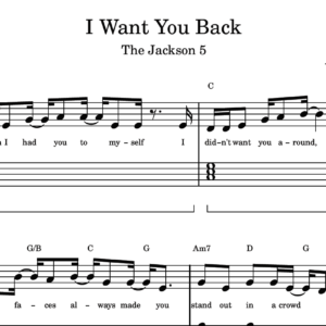I Want You Back - Partitura para Piano