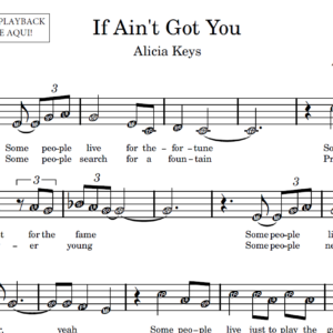 If Ain't Got You - Partitura para Instrumentos em Sib