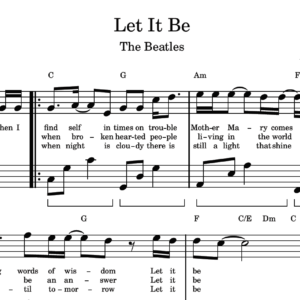 Let It Be - Partitura para Piano