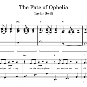 The Fate of Ophelia - Partitura para Piano