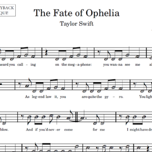 The Fate of Ophelia - Partitura para Sax Alto