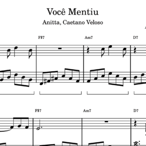 Você Mentiu - Partitura para Piano