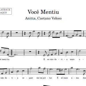 Você Mentiu - Partitura para Sax Alto