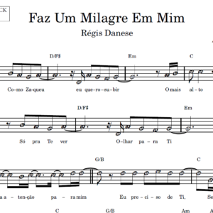 Faz Um Milagre Em Mim - Partitura Facilitada