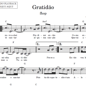 Gratidão - Partitura Facilitada