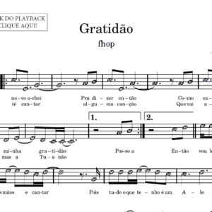 Gratidão - Partitura para Instrumentos em Sib
