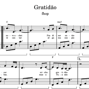 Gratidão - Partitura para Piano