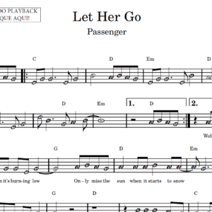 Let Her Go - Partitura Facilitada