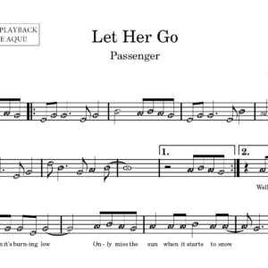 Let Her Go - Partitura para Sax Alto