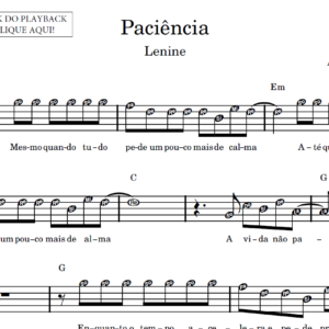 Paciência - Partitura Facilitada
