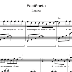 Paciência - Partitura para Piano