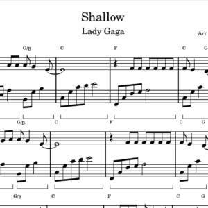 Shallow - Partitura para Piano