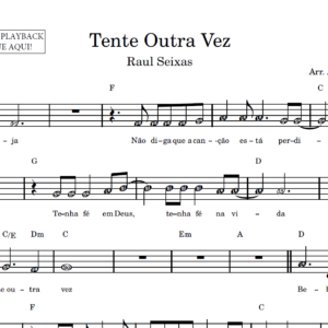 Tente Outra Vez - Partitura Facilitada