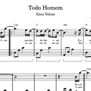 Todo Homem - Partitura para Piano