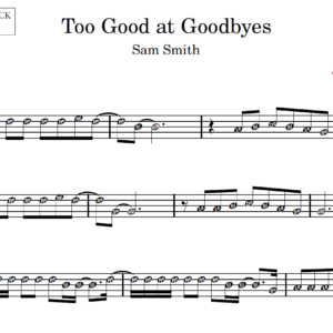 Too Good at Goodbyes - Partitura para Instrumentos em Sib