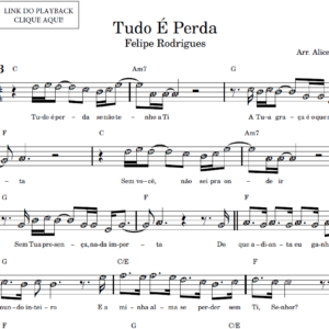 Tudo É Perda - Partitura Facilitada