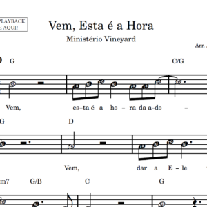 Vem, Esta é a Hora - Partitura Facilitada