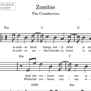 Zombie - Partitura Facilitada