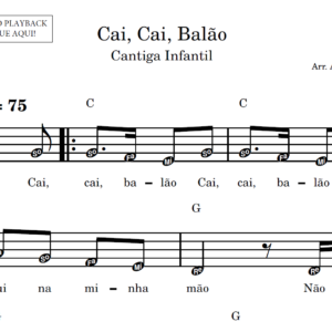 Cai, Cai, Balão - Partitura Facilitada