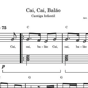 Cai, Cai, Balão - Partitura para Piano