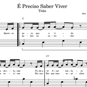 É Preciso Saber Viver - Partitura para Piano