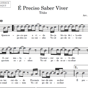 É Preciso Saber Viver - Partitura para Sax Alto