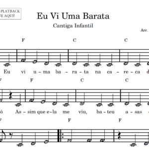 Eu Vi Uma Barata - Partitura Facilitada