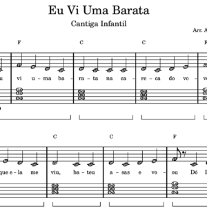 Eu Vi Uma Barata - Partitura para Piano