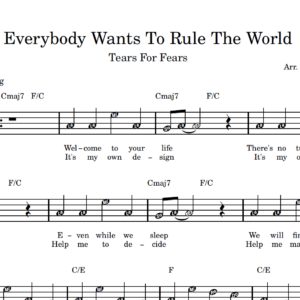 Everybody Wants To Rule The World - Partitura Facilitada