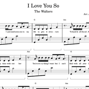 I Love You So - Partitura para Piano