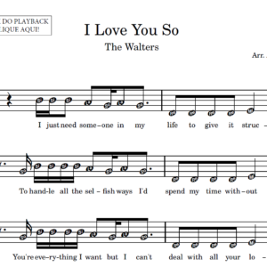 I Love You So - Partitura para Sax Alto