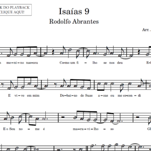 Isaías 9 - Partitura para Instrumentos em Sib