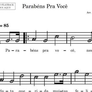 Parabéns Pra Você - Partitura para Instrumentos em Sib