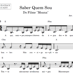 Saber Quem Sou - Partitura Facilitada