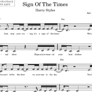 Sign Of The Times - Partitura Facilitada