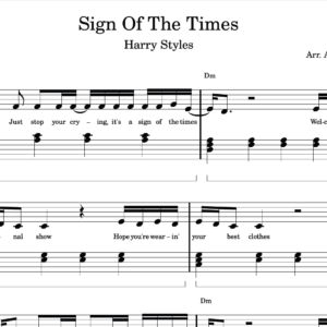 Sign Of The Times - Partitura para Piano