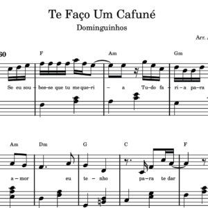 Te Faço Um Cafuné - Partitura para Piano | Versão 2